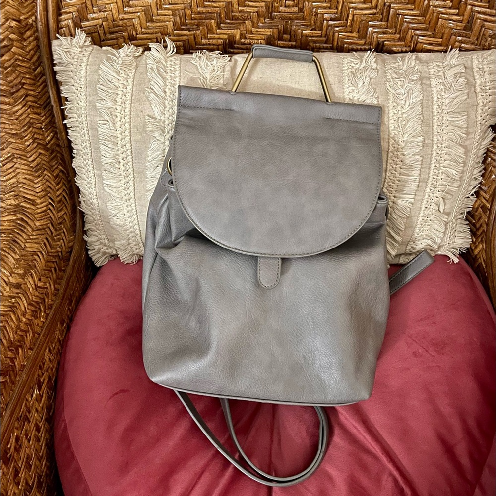Vegan Leather Backpack Purse